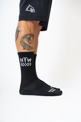 "Warp Check" Socks Black