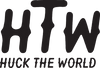 Huck The World Logo - Black | Soft mountain biking goods for serial senders, shredders & shralpers...