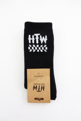 "Warp Check" Socks Black