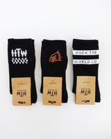 COMBO 3 Pack Black Socks