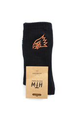 "Eagle Head Embro" Socks Black