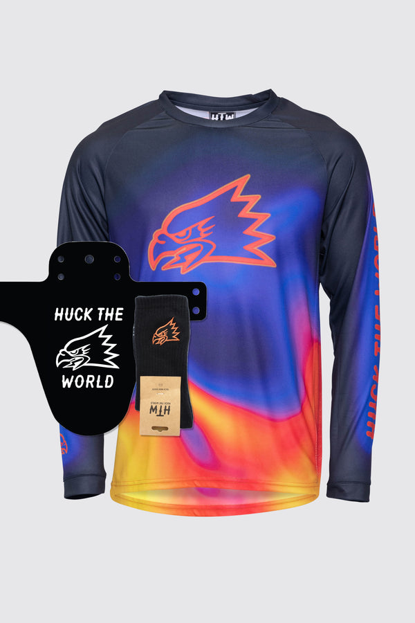 "Heat Map" Jersey + Mud Guard + Sock Bundle