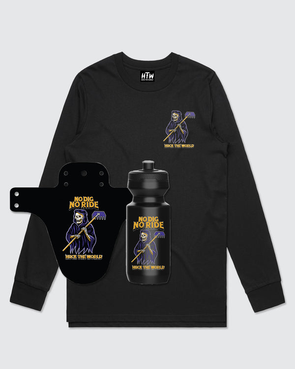 "No Dig No Ride" LS Tee + Bottle + Mud Guard Bundle