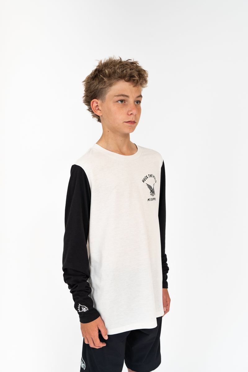 "Spread Eagle" YOUTH L/S Tech Tee Contrast