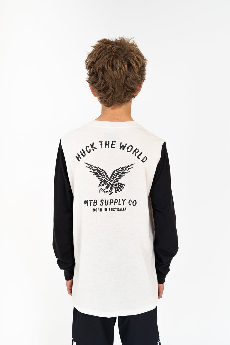 "Spread Eagle" YOUTH L/S Tech Tee Contrast