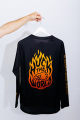 "Flame Logo" Long Sleeve Jersey Black