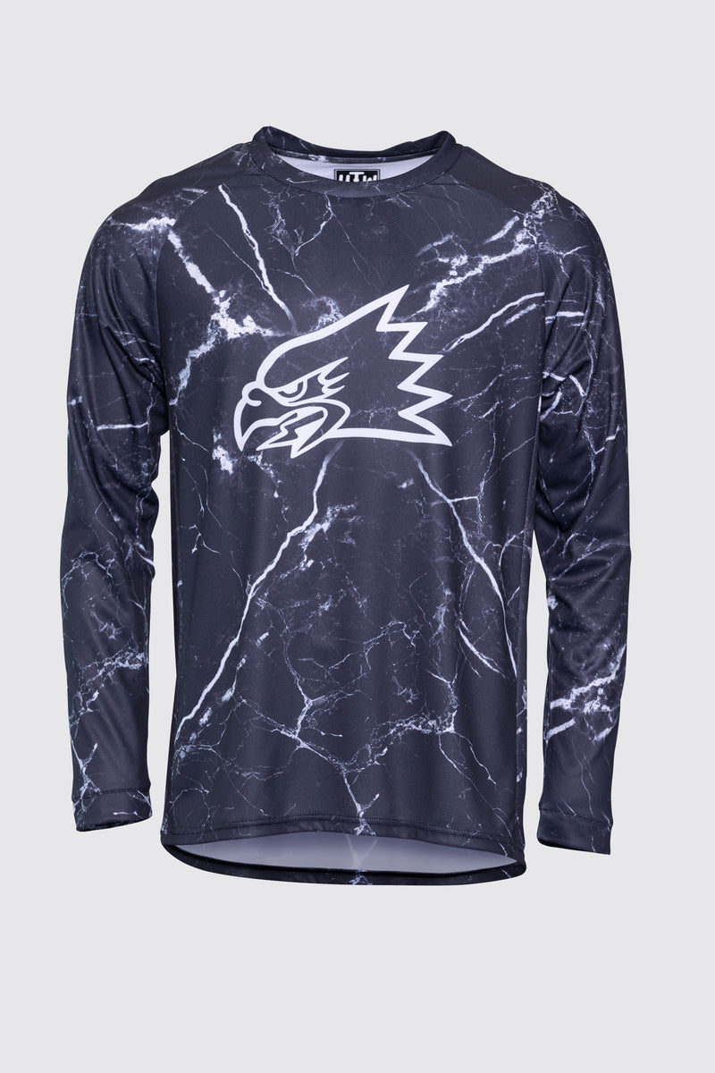 "Blacked Marble" Long Sleeve Jersey