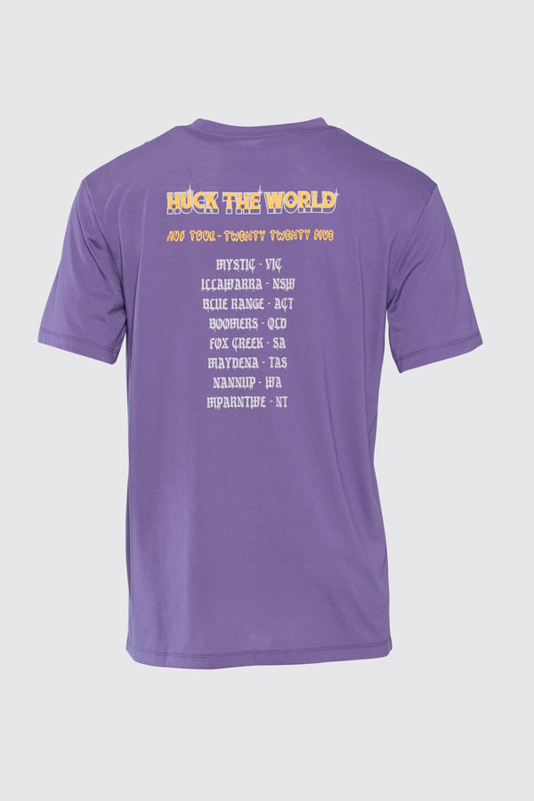 "No Dig No Ride Tour” YOUTH S/S Tech Tee Purple Haze