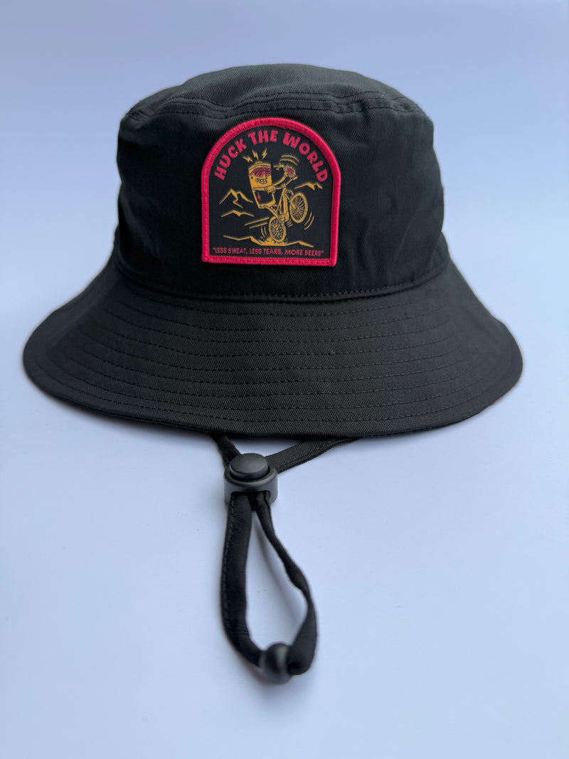 "E Club" Wide Brim Bucket Black