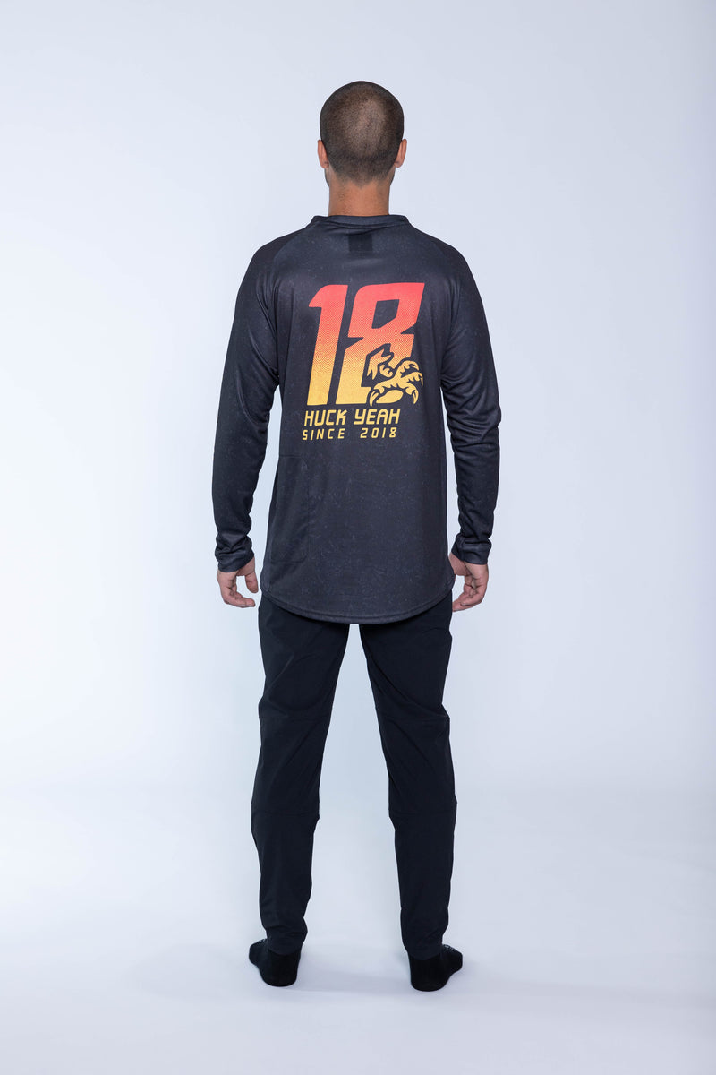 "Est 18" Long Sleeve Jersey Acid Black