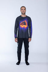 "Melting Eagle" Long Sleeve Jersey Black