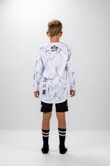 "Racing White Marble" YOUTH Long Sleeve Jersey