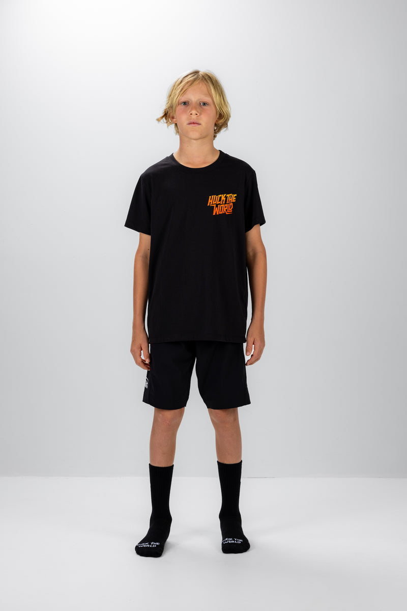 "Gradient Eagle” YOUTH S/S Tech Tee Black