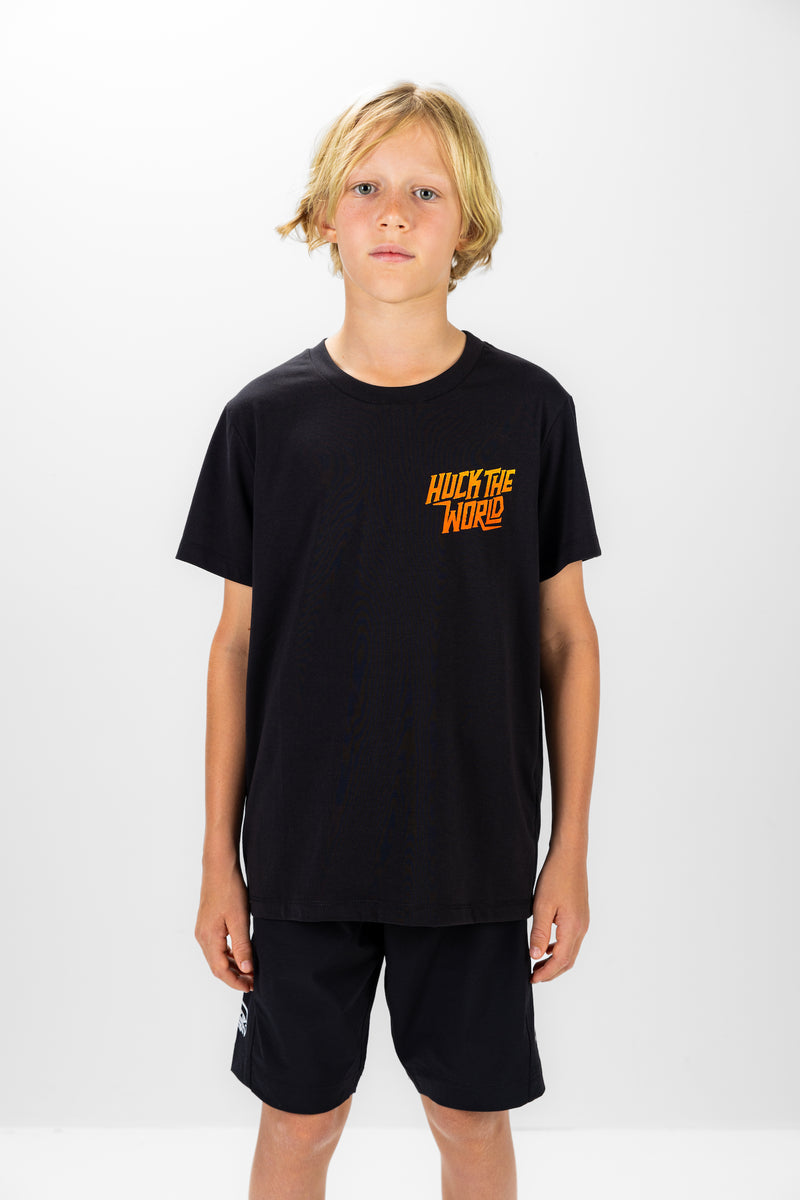 "Gradient Eagle” YOUTH S/S Tech Tee Black