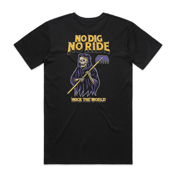 "No Dig No Ride" Cotton Tee Black