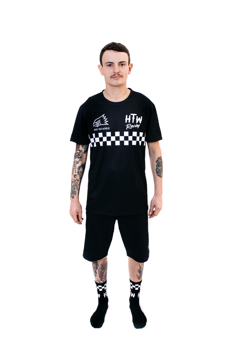 "Checkers" S/S Jersey Black