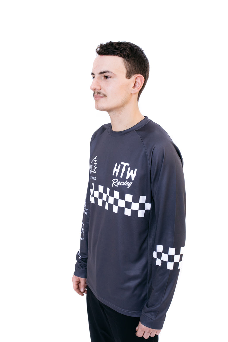 "Checkers" L/S Jersey Platinum Slate