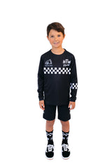 "Checkers" L/S Jersey Black YOUTH