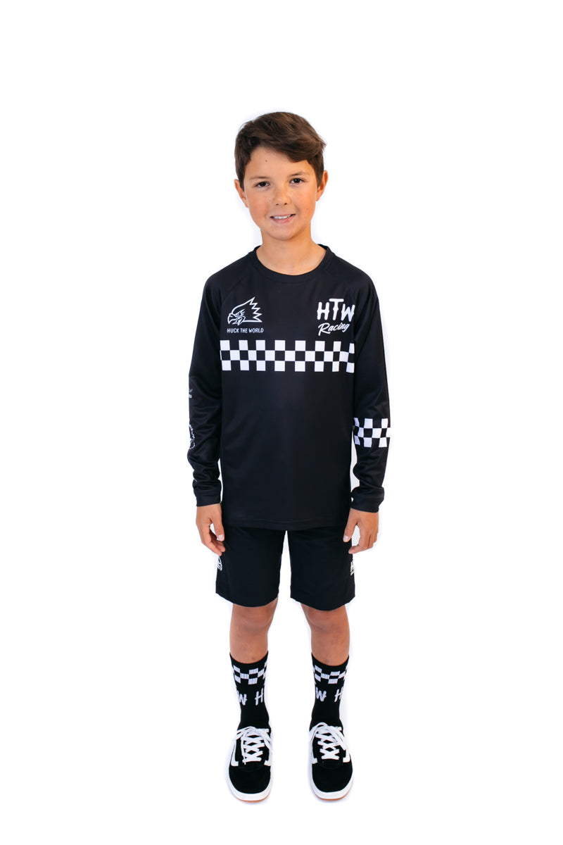 "Checkers" L/S Jersey Black YOUTH