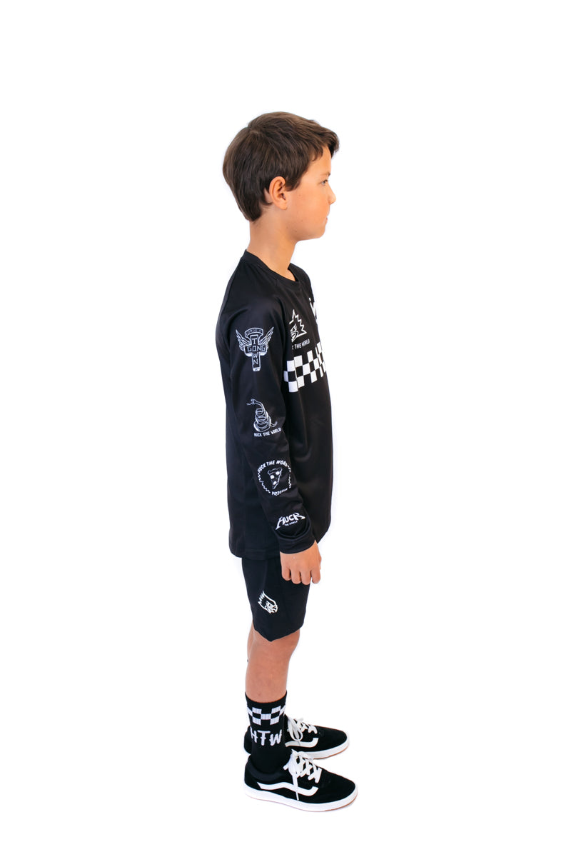 "Checkers" L/S Jersey Black YOUTH