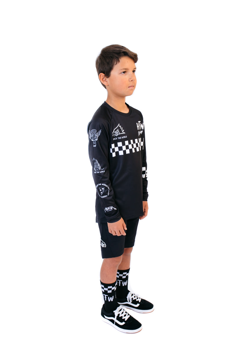 "Checkers" L/S Jersey Black YOUTH