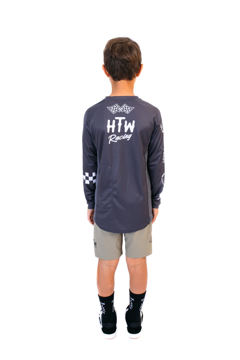 "Checkers" L/S Jersey Platinum Slate YOUTH