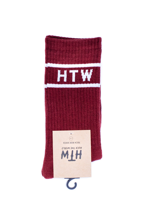 "Double Stripe" Socks Maroon