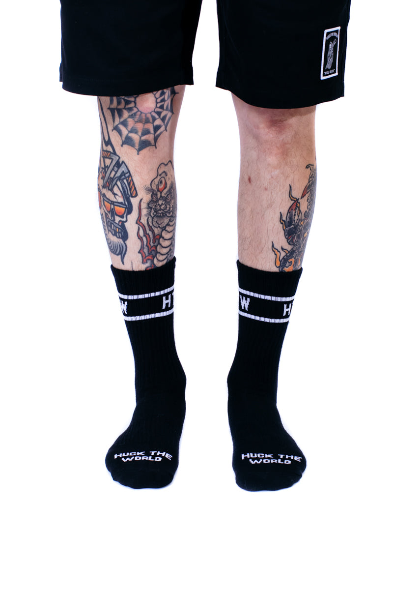 "Double Stripe" Socks Black