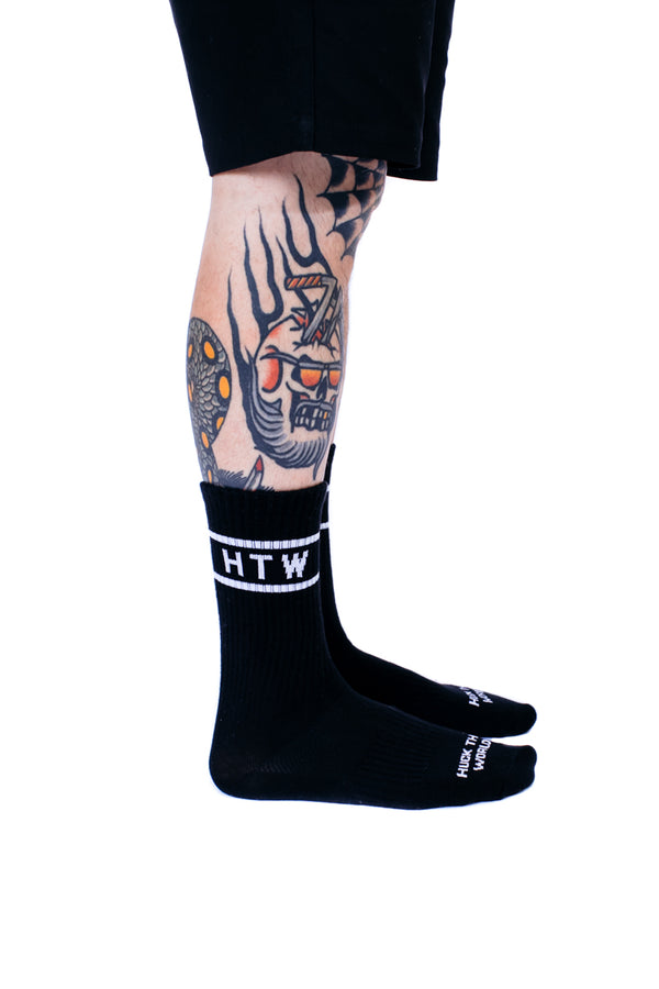 "Double Stripe" Socks Black