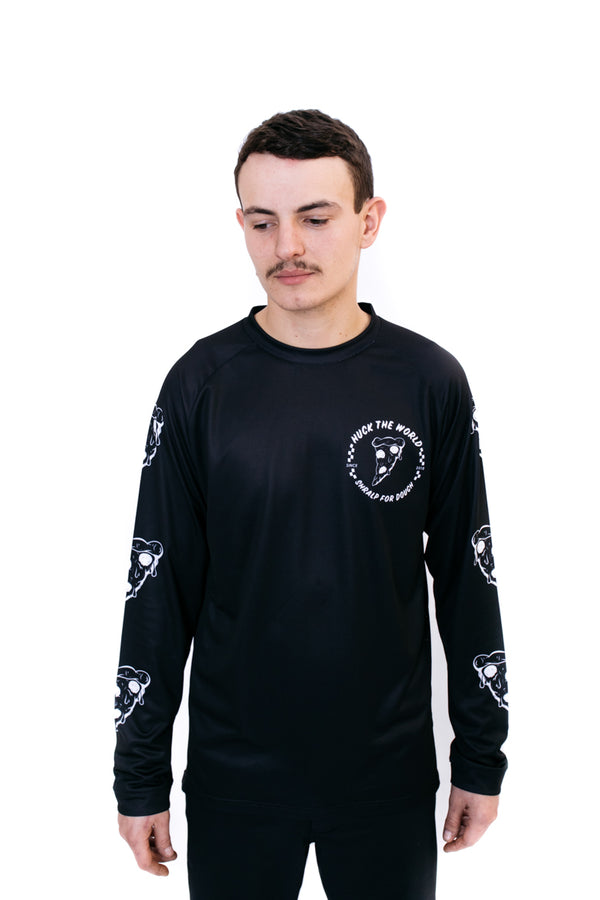 "Pizza" L/S Jersey Black