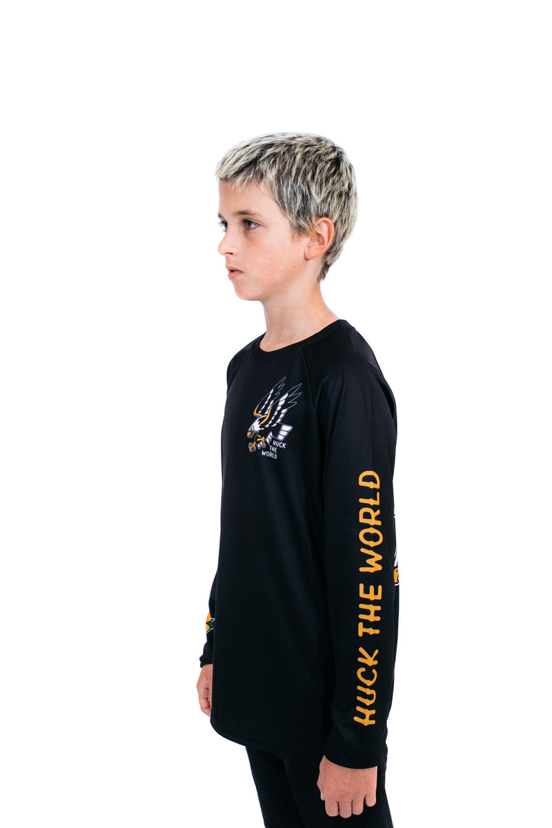 "Flash Eagle" YOUTH Long Sleeve Jersey Black