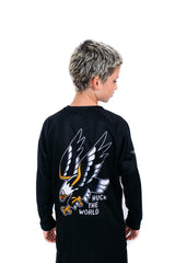 "Flash Eagle" YOUTH Long Sleeve Jersey Black