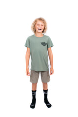 “Wings” YOUTH S/S Tech Tee Eucalypt Green