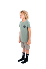 “Wings” YOUTH S/S Tech Tee Eucalypt Green