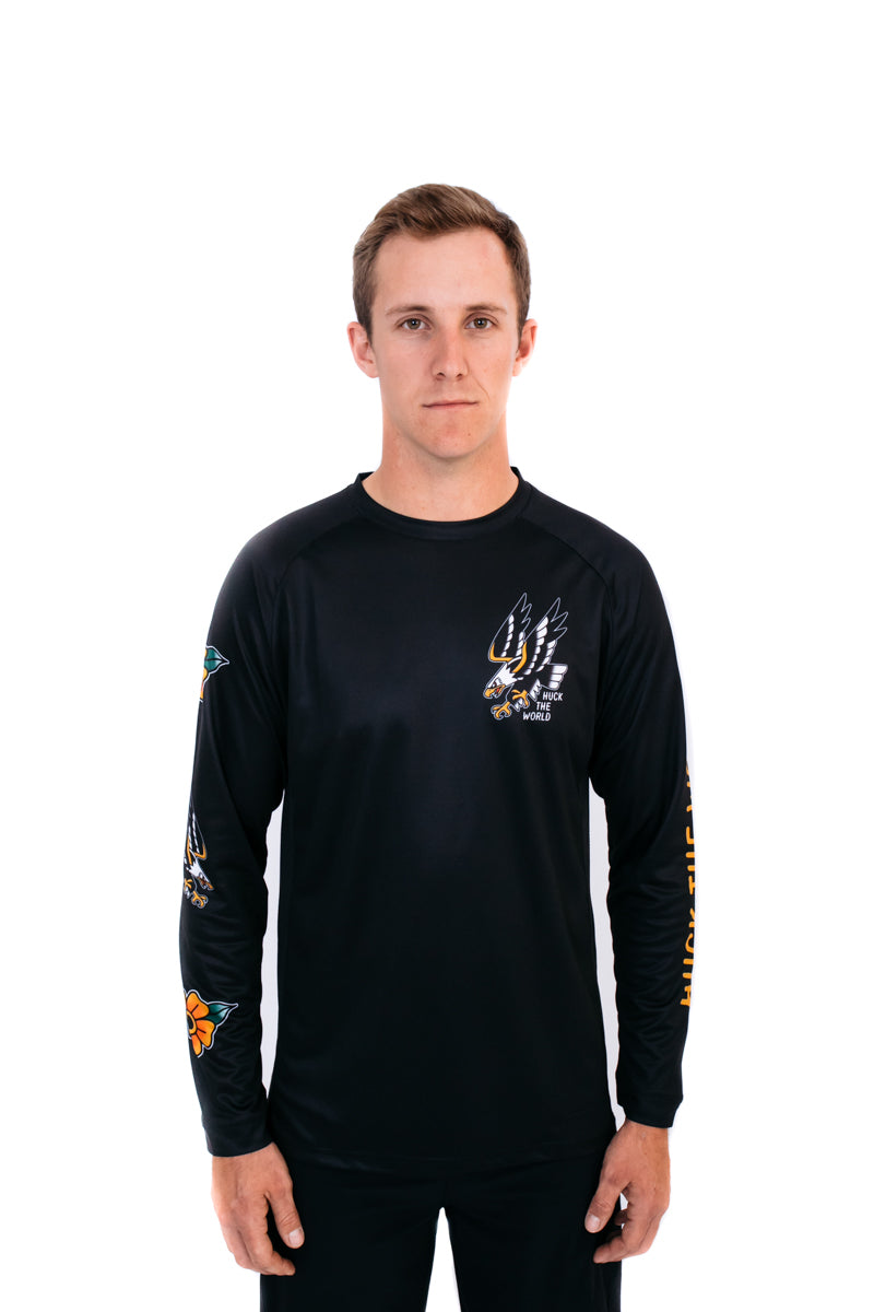 "Flash Eagle" Long Sleeve Jersey Black