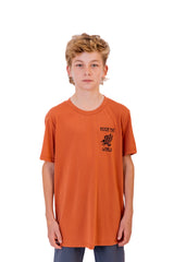 “Scribble Eagle” YOUTH S/S Tech Tee Burnt Chilli