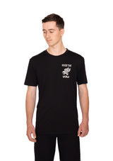 “Scribble Eagle” S/S Tech Tee Black