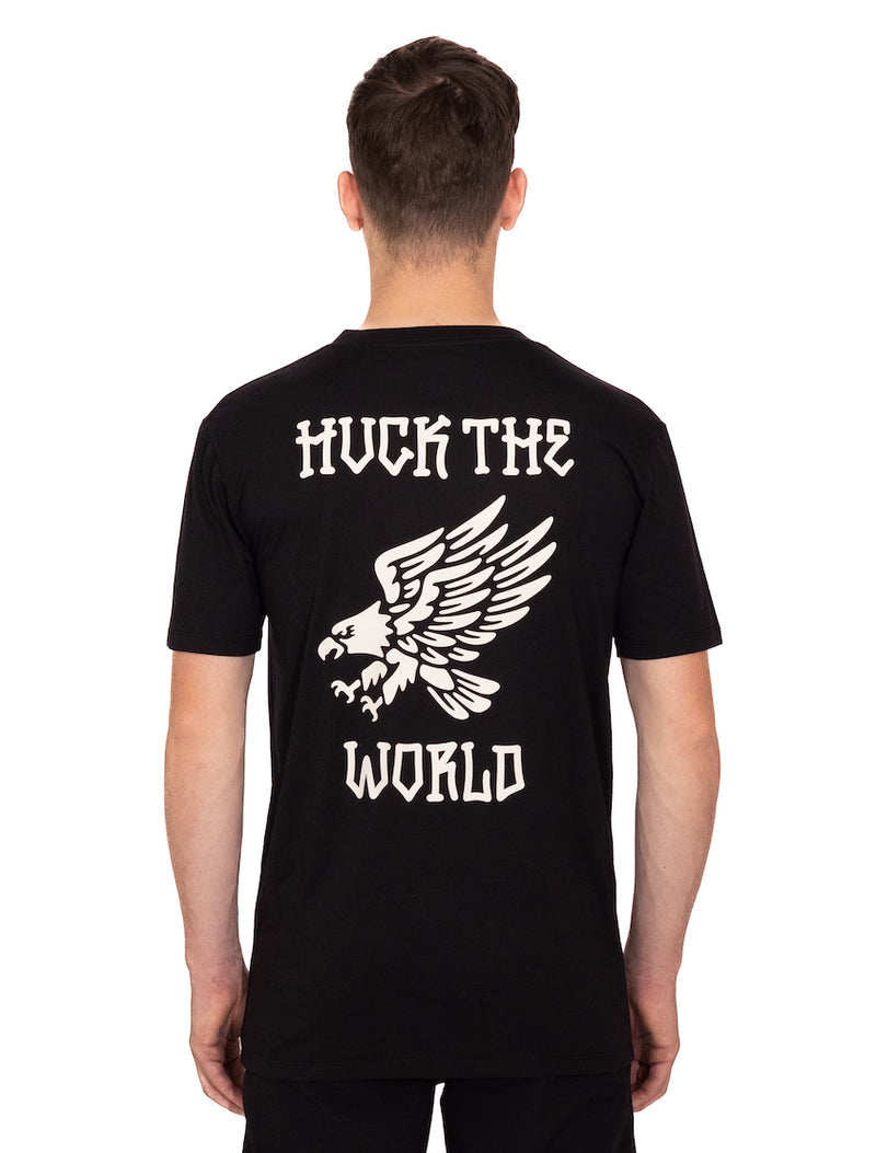 “Scribble Eagle” S/S Tech Tee Black