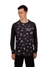 "Flash Icons" Long Sleeve Jersey Black