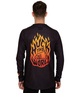 "Flame Logo" Long Sleeve Jersey Black