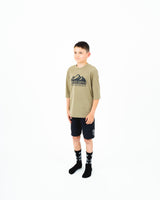 "Mountain" Youth 3/4 Tech Ride Tee Dusty Olive